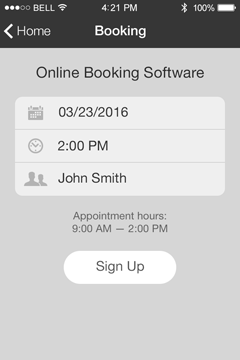 Online Booking Software App Features